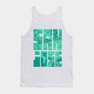 San Jose, Costa Rica City Map Typography - Watercolor Tank Top